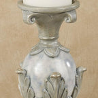 Touch of Class Lionna Candleholder Set of Two - Resin - Blue, Gray, Gold - Candlesticks for Bedroom, Living Room, Dining Room, Mantel, Office, Hallway, Entryway, Foyer - Pillar Holders