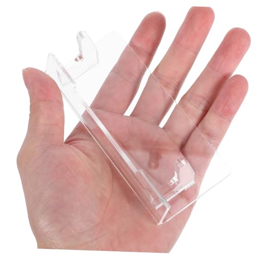 TEHAUX Transparent Acrylic Tablet Holder Minimalist Display Stand for Mobile Phones and Game Consoles for Office Desk and Home Decor Sturdy and Portable Design