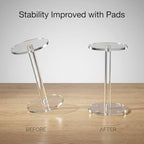 QWORK Round Acrylic Display Stand, Premium Clear Round Riser Stands, Set of 3