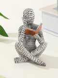 Pulp Reading Women Figurine, Reading Statues for Home Decor, Thinker Statue Decor Modern Figurines Abstract Sculpture for Home Decoration Living Room Office Bookshelf Shelf Table (A) - style: A