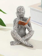 Pulp Reading Women Figurine, Reading Statues for Home Decor, Thinker Statue Decor Modern Figurines Abstract Sculpture for Home Decoration Living Room Office Bookshelf Shelf Table (A) - style: A