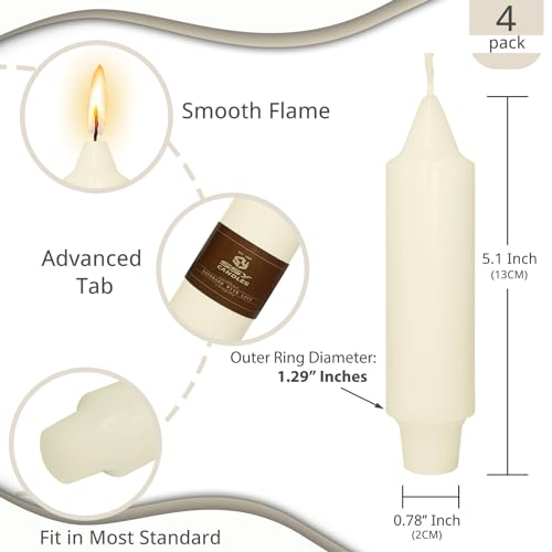 NJAO HOO Candy Colored Short Taper Candle 5 Inch Candlesticks Unscented Dripless Tapered Candle Set for Home Decor Wedding Party Dinner Candles, 4 Pack - color: Candy, size: 5 In
