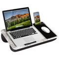 LAPGEAR Home Office Lap Desk with Device Ledge, Mouse Pad, and Phone Holder - White Marble - Fits Up To 15.6 Inch Laptops - Style No. 91501 - color: White Marble, size: Home Office