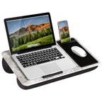 LAPGEAR Home Office Lap Desk with Device Ledge, Mouse Pad, and Phone Holder - White Marble - Fits Up To 15.6 Inch Laptops - Style No. 91501 - color: White Marble, size: Home Office