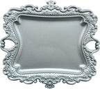 khtumeware 1 Pack Jewelry Dish Silver Jewelry Trays ideal for holding jewelry rings and small trinkets. - color: Silver