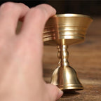 1PC Candle Holders Copper Butter Lamp Holder Long Lamp Candlestick Put Candle Copper Cup Home Decor - size: Small