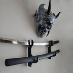 WANLIAN Sword Display Wall Mount, Sword Display Wall Mount, Acrylic Two-Layer Wall Mounted Samurai Sword Stand Display Stand, Luxury Table Stand for Katana or Wakizashi Sword, can Support All Swords