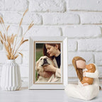 Dog Remembrance Gift for Dog Lover, Angel Dogs Friendship Memorials Gifts for Dogs, Sculpted Hand-Painted Resin Figures for Loss of pet - style: Girl with golden retriever