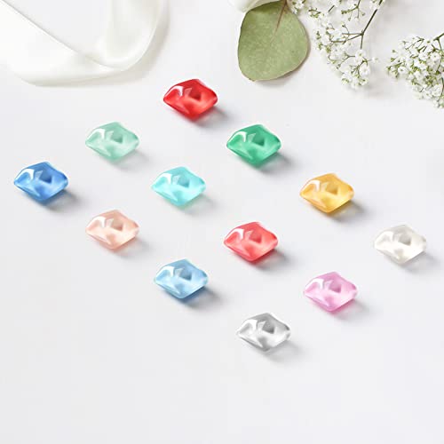 rhinocats Colorful Fridge Magnets，Cute Acrylic Mosaic Refrigerator Magnets for Office Kitchen Locker, 24 Pack of 12 Colors, Strong Holding Power - color: Acrylic Mosaic 24-pack 12-colors