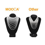 MOOCA 2 Pcs Small Necklace Chain Jewelry Bust Display Holder Stand, Necklaces Display Mannequin, Jewelry Bust Stand 7 1/4 in H, Black Velvet - color: 2) Black Velvet, 2 pieces