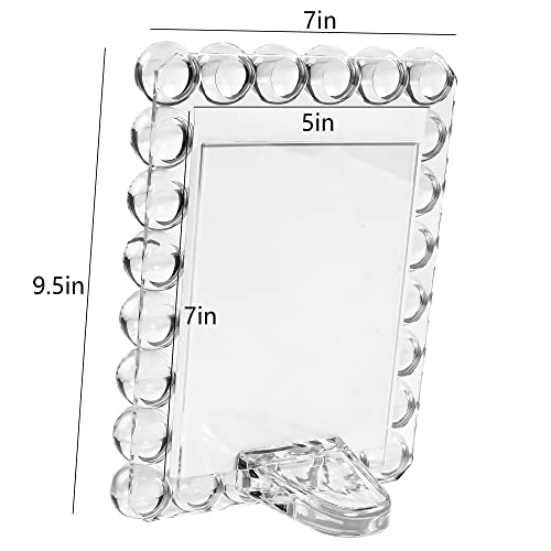 Crystal 5x7Inch Picture Frame Decor, Wedding Frame Tabletop Display, Display Pictures 5''x 7'', Comes with Gift Box - color: Clear, size: 5x7 inch/L