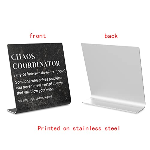 Chaos Coordinator Sign, Funny Office Desk Decor for Women, Men, Coworker, Mom, Friends, Boss, Lady, Decoration On Shelf Table Desk for Living Room Home Office dksg7 - style: CHAOS COORDINATOR