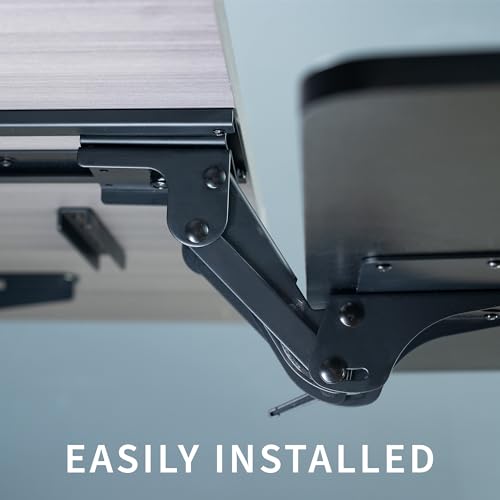 VIVO Adjustable Computer Keyboard and Mouse Platform Tray, 34 x 10 inch Ergonomic Under Table Desk Mount Drawer Underdesk Shelf, Black, MOUNT-KB36B - color: Black, size: 34"
