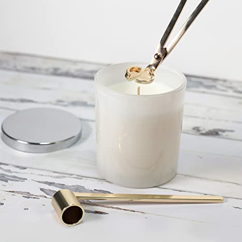 Airy Abode Candle Wick Trimmer and Candle Snuffer Accessory Set – Pick Your Color - color: Gold