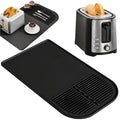 Silicone Toaster Countertop Mat for Kitchen, Heat Resistant Crumb Catcher Tray for Toaster, Catch Crumbs & Spills, Protect Countertops, Easy to Clean (Black) - color: Black