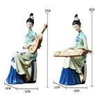 Statue Decorations Classical Figure Ornaments Living Room Entrance Wine Cabinet Light Luxury Decoration Creative Shape Home Decor Object