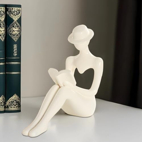 Nordic Style Abstract Resin Sculptures, Minimalist Art for Living Room & Weddings, Beige/Gray, Various Poses
