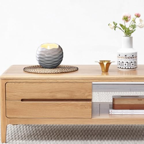 Generic Scented Candle Holder, Ceramic Nordic Minimalist Hand Cast Texture, with Heat Proof Premium Material, for Living Room Dining Table Bedroom Decor (White)