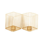 Deco 79 Candle Holder, S/3 4", 11", 16" W, Gold - size: S/3 4", 11", 16"W