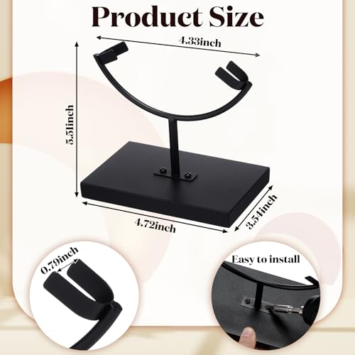 Marsui Large Rock Display Stand Slab Stands Crystal Holders Metal One Arm Two Prong Display Easel Holder for Plate Slab Slice Fossil Flat Minerals Crystals(4.72 x 3.54 x 5.51 Inches,Black) - size: 4.72 x 3.54 x 5.51 Inches