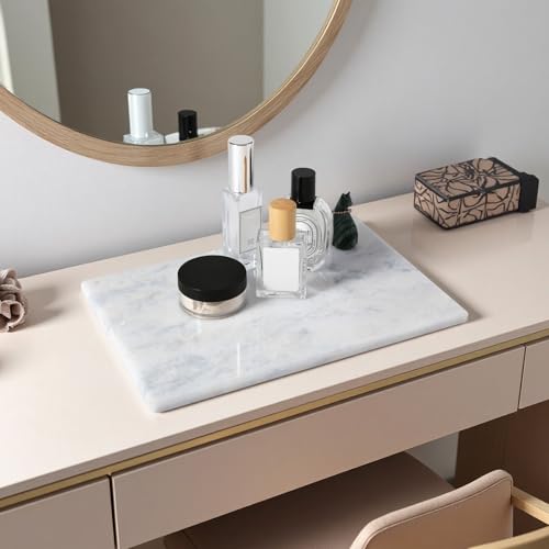 Koville African Natural Marble Cutting Board for Kitchen Pastry Bread, 12" x 8" Genuine Marble Cheese Board Stone Tray for Counter, Bathroom Perfume Tray Jewelry Candle Plate (Namib Fantasy) - color: Namib Fantasy
