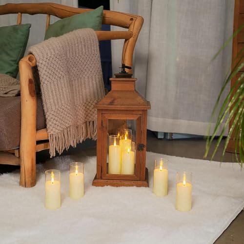 Homemory Ivory Acrylic Flameless LED Candles, Battery Operated with Remote Control and Timer, Electric Fake Candles for Wedding, Home Decor, Set of 9 - color: Ivory