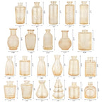 RUCKACE Bud Vases in Bulk 22 Gold Glass Small Vases Flower Vase for Centerpiece Table Wedding Decorations Home Decor Party - style: Gold 22 Pack