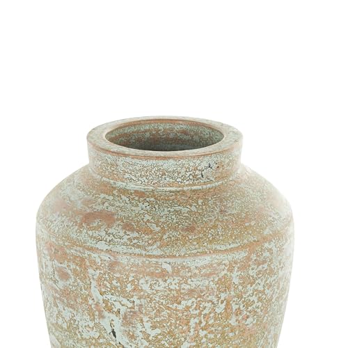 Deco 79 Ceramic Decorative Vase Antique Style Textured Patina Centerpiece Vase, Flower Vase for Home Decoration 10" x 10" x 15", Brown - color: Brown, size: 10" x 10" x 15"