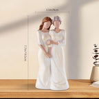 Storieme Mom Birthday Gifts from Daughter: 7.7" Hand-Painted Mother Daughter Resin Figurine Statue - Sentimental Mothers Day Home Shelf Decor for Women - style: Side by Side