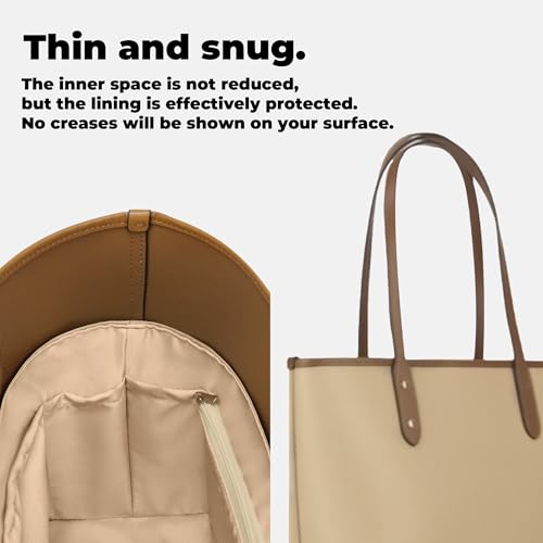 DGAZ Lightweight-Purse Organizer Insert for Coach City Bag,silk and DupontPaper handbag inner for Luxury Bags(City26,Chai) - color: Chai, size: City26
