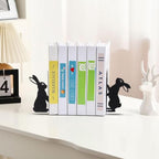 Geelin Bunny Metal Bookends Set of 2 Styles Easter Cute Rabbit Book Ends for Bookshelf Decor Organizer for Home Office Desk Gift for Rabbit Lovers Readers Teachers Friends Easter - style: Bunny
