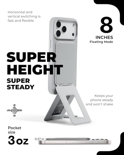 MOFT Phone Tripod Stand Selfie Stick x Tombogo for iPhone, Multi-Angles iPhone Stand, Lightweight & Portable Phone Holder, Strong Magnets, MOVAS Vegan Leather, Jet Black (Without Card Slot) - color: Tombogo x Jet Black x Without Card Slot, size: Wthout Ca