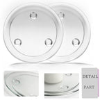 Clear Glass Candle Holder，3" Glass Coaster Holder ，Small Round Candle Plate for Pillar Candle（10 Pack） - size: 10 Pack