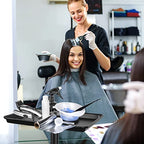 Salon Tray on Wheels, Metal Feet Salon Tray Cart, Salon Rolling Tray with Adjustable Height, Dentist Tray, Tattoo Tray for Salon and SPA Use - color: Dark Black