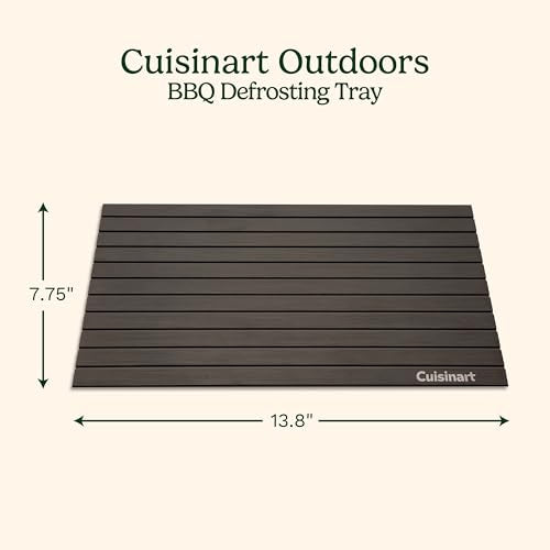 Cuisinart BBQ Defrosting Tray, Conductive Aluminum Rapid Thaw Plate for Frozen Meat, Quick Defrosting Tool that Preserves Natural Flavors, Non Stick Easy to Clean Kitchen Gadget & Grilling Accessories - size: 13.8" x 7.8" x 0.5"
