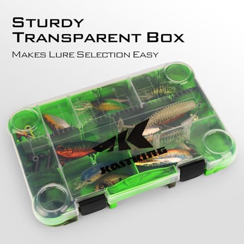 KastKing Tackle Boxes, Plastic Box, Plastic Storage Organizer Box with Removable Dividers - Fishing Tackle Storage - Box Organizer - 2 Packs /4 Packs Tackle Trays - Parts Box - color: Green Camouflage, size: 3600(2Pack)