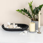 Bloomingville Hand-Carved Paulownia Wood Bowl, Black - color: Black