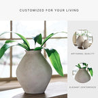 Signature Design by Ashley Hannela 12" Modern Distressed Polyresin Vase, Antique Tan - color: Tan, size: 12 Inch