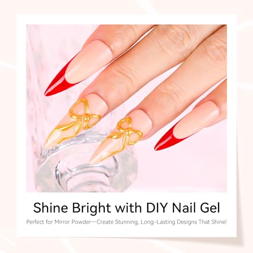 Makartt 3D Nail Sculpting Gel: Clear No Wipe Formula for Embossed Nail Art, Chrome Powder & Rhinestones, Thick UV LED Cured Glue for DIY and Salon, 15ml - color: A01-Clear