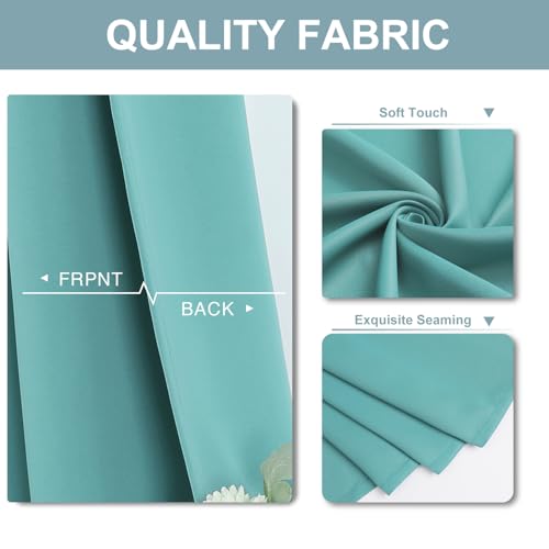 ChrisDowa Small Window Curtains 40 inches Long for Bedroom - Grommet Short Thermal Insulated Room Darkening Curtains for Kitchen (2 Panels, Aqua, 29 x 40 Inch) - color: Aqua, size: 29"W x 40"L (Pack of 2)