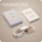 Modern Decorative Books Set of 2 Premium Linen Hardcover Faux Book Box with Reliable Magnetic Closure & Paulownia Wooden Chain