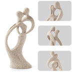 Modern Abstract Couple Statue, Kissing Lovers Sculpture Figurine for Home Decor Living Room Bedroom Bookshelf Office, Gift for Wedding Anniversaries, Love Decor Ornament for Couple Valentines - style: Style A