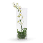 WGV Cylinder Vase, Width 7", Height 20", Clear Wide Large Diameter Flower Glassware, Floral Container, Planter Terrarium for Wedding Party Event, Home Accent Decor, 1 Piece - size: 7"x20"H