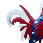 Metal Rooster Statues Waterproof Chicken Sculpture Metal Garden Deco Outdoor Yard Ornament for Patio Lawn Backyard - color: #3