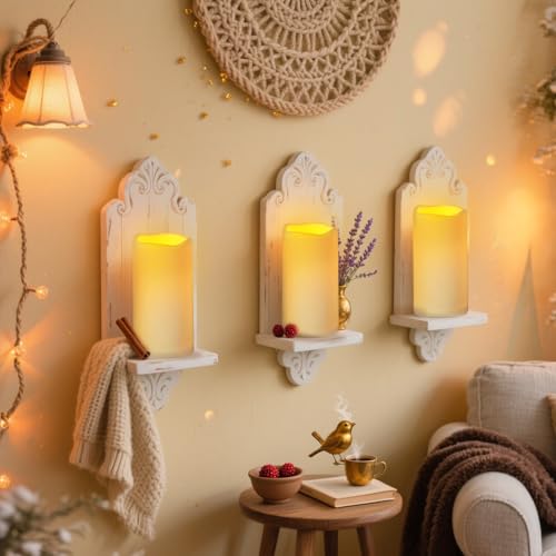 Artmarry Flickering Flameless Candles Outdoor Indoor Large (D 3" x H 6") LED Candles, 2Pcs Pillar Outdoor Indoor Battery Operated Candles with Remote for Home Wedding/Christmas/Holiday Décor - color: Ivory Candle - Warm light, size: 3"D x 6" H - 2 Pack