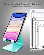CreaDream Cell Phone Stand, Cradle, Holder,Aluminum Desktop Stand Compatible with Switch, All Smart Phone, iPhone 11 Pro Xs Max Xr X Se 8 7 6 6s Plus SE 5 5s (Mint Green) - color: Mint Green