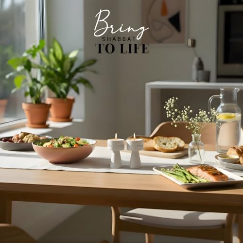 Solura Luxury Candle Holder Set – Modern Décor for Living Room & Dining Table - White - color: White (Solura), size: Short