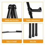 Thicken Display Easel Stand for Wedding - 63" Instant Tripod Collapsible Portable Sturdy Floor Easel - Easy Folding Adjustable Poster Metal Stand for Signs, Display Show, Artist, Art, Painting - Black - style: Black