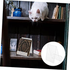 ULTECHNOVO 1Pc Transparent Acrylic Book Rack Stylish Bookend Display Stand for Desktop for Home Office Library Bookstore Compact Lightweight Design for Long Term Use