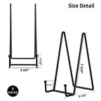 IBosins 5 Pack 8 Inch Plate Holder Display Stands, Large Metal Black Frame Stand for Picture, Book, Photo Easel, Creation, Collectibles - color: Black, size: 8 Inch